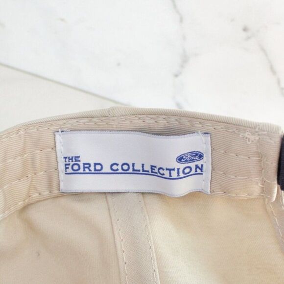 Ford Mustang 40th Anniversary Ford Collection Baseball Hat Beige Blue Red Logo - Picture 5 of 6